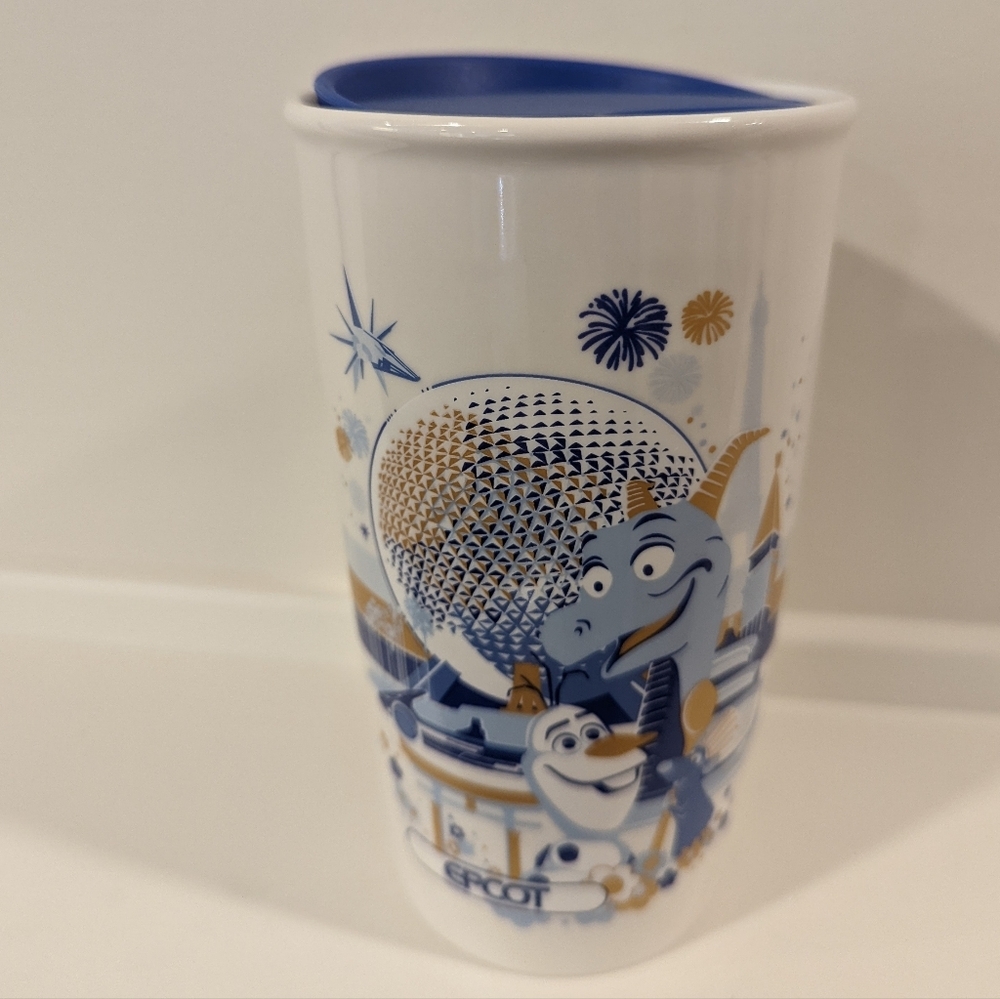 Epcot Themed Ceramic Mug - Blue and Gold
